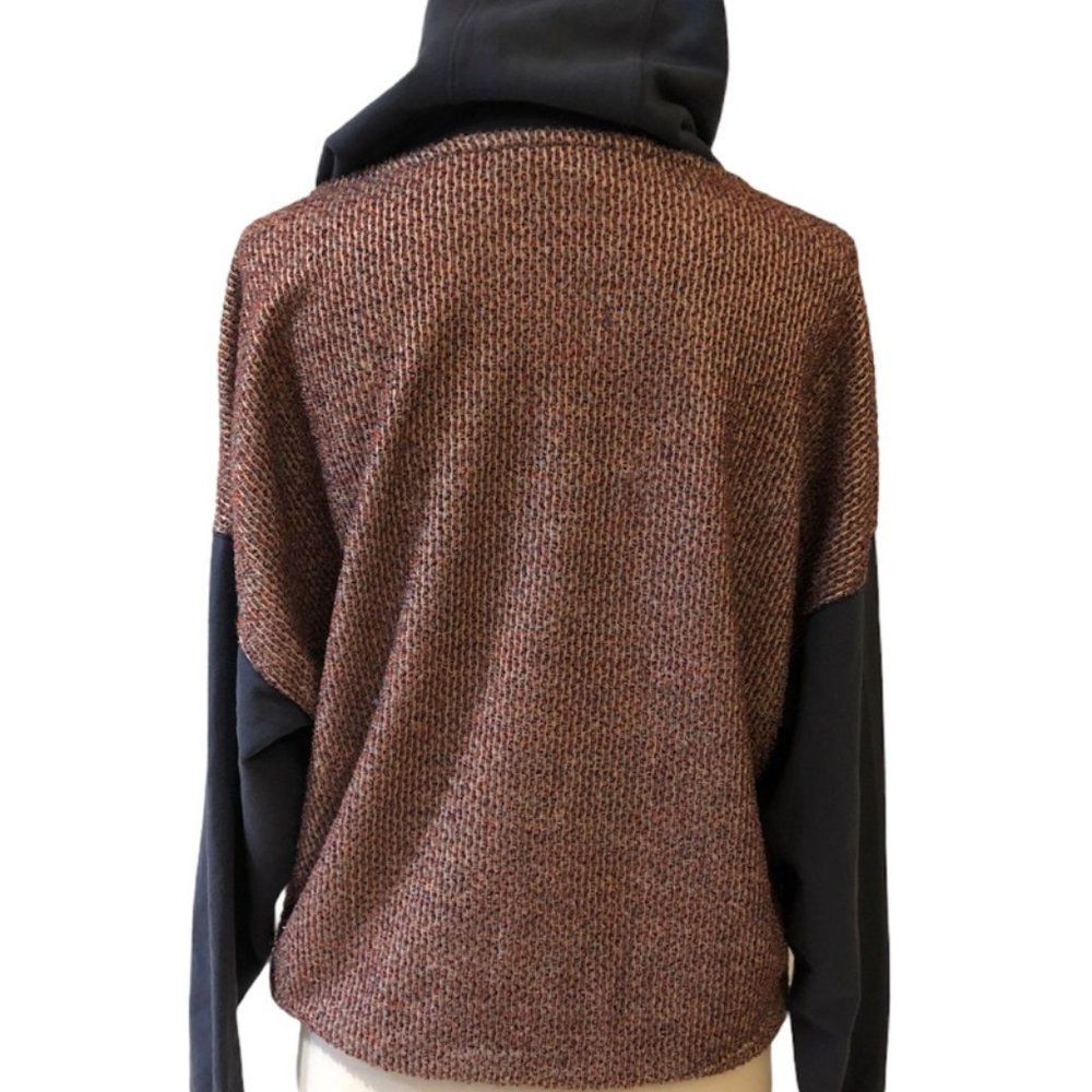 Anthropologie NWT Saturday Sunday Tweed Hoodie SzS - Picture 6 of 9